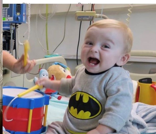What a cutie! Jake having fun during one pf his many visits to Noah’s Ark Hospital as a baby